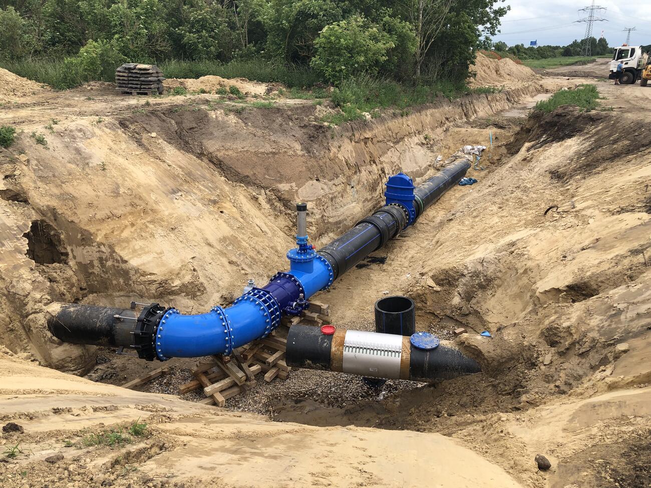 Umverlegung der Trinkwasserleitung am Eulenberg